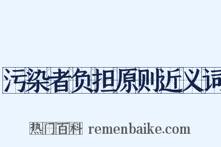 污染者负担原则近义词是什么意思的图片
